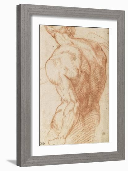 Homme nu, vu à mi-corps, de dos-Andrea del Sarto-Framed Giclee Print