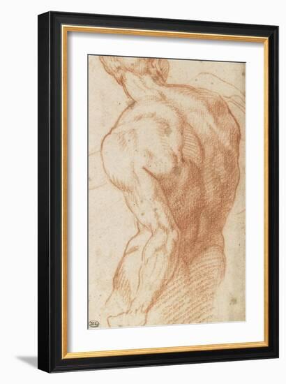 Homme nu, vu à mi-corps, de dos-Andrea del Sarto-Framed Giclee Print