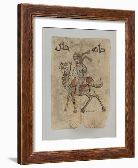 Homme sur son chameau, au dessus du dessin, inscription en Kûfique ornemental : "Maître d'une-null-Framed Giclee Print