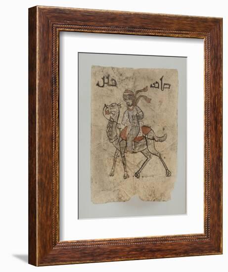 Homme sur son chameau, au dessus du dessin, inscription en Kûfique ornemental : "Maître d'une-null-Framed Giclee Print