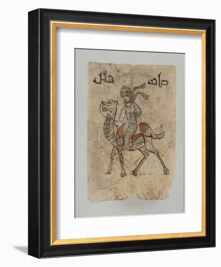 Homme sur son chameau, au dessus du dessin, inscription en Kûfique ornemental : "Maître d'une-null-Framed Giclee Print