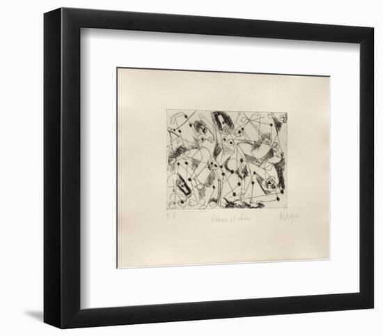 Hommes et Chiens-Jean Messagier-Framed Limited Edition