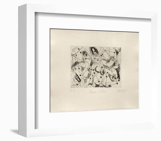 Hommes et Chiens-Jean Messagier-Framed Limited Edition