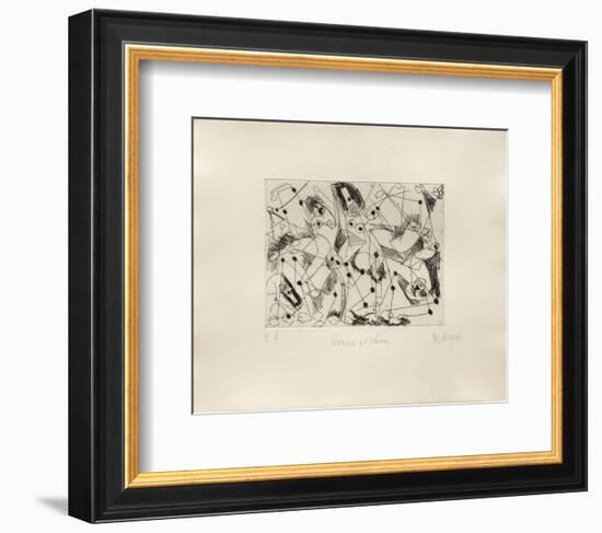 Hommes et Chiens-Jean Messagier-Framed Limited Edition