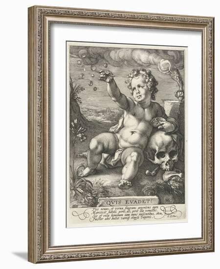 Homo Bulla, 1594-Hendrik Goltzius-Framed Giclee Print