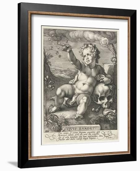 Homo Bulla, 1594-Hendrik Goltzius-Framed Giclee Print