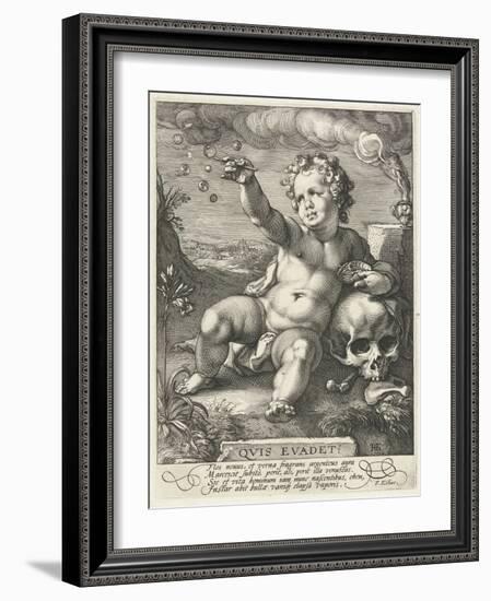 Homo Bulla, 1594-Hendrik Goltzius-Framed Giclee Print