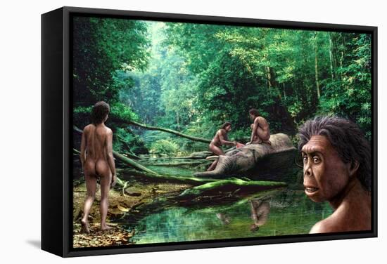 Homo Floresiensis-Mauricio Anton-Framed Premier Image Canvas