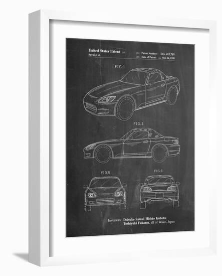 Honda S2000 Patent-Cole Borders-Framed Art Print