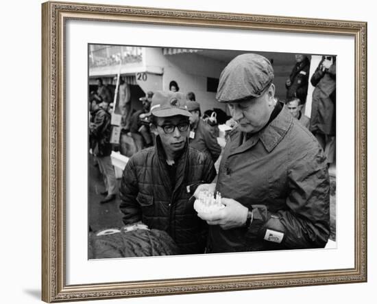 Honda Technicians Selecting the Appropriate Plugs-null-Framed Photographic Print