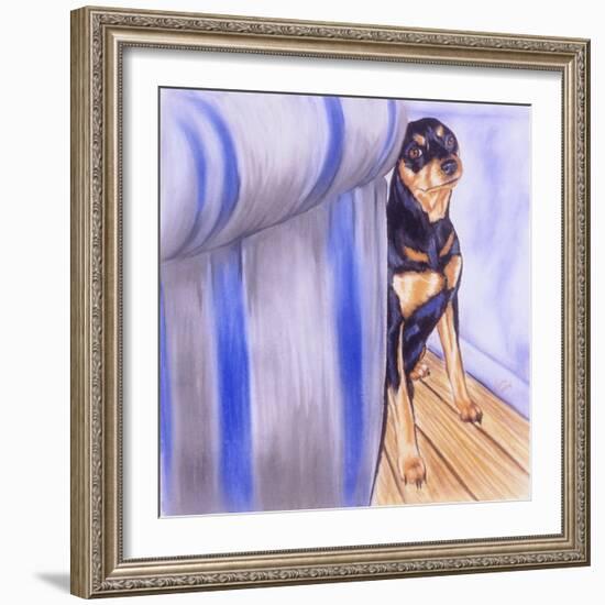 Honest, the Cat Did It!-Barbara Keith-Framed Giclee Print