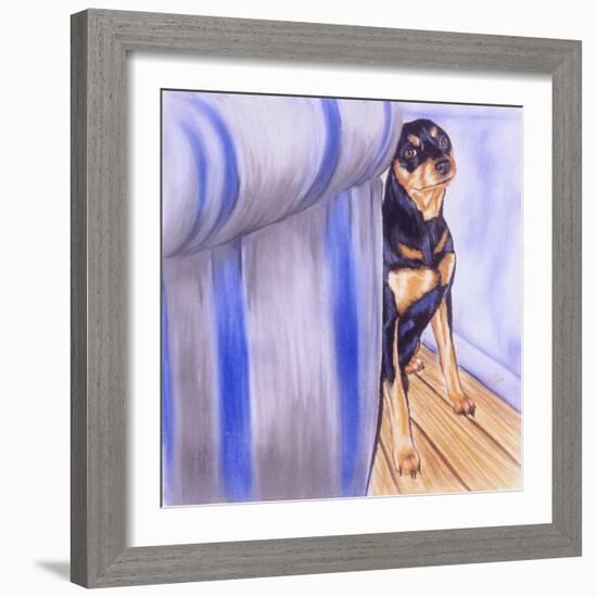 Honest, the Cat Did It!-Barbara Keith-Framed Giclee Print