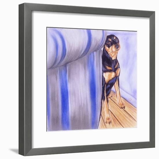 Honest, the Cat Did It!-Barbara Keith-Framed Giclee Print