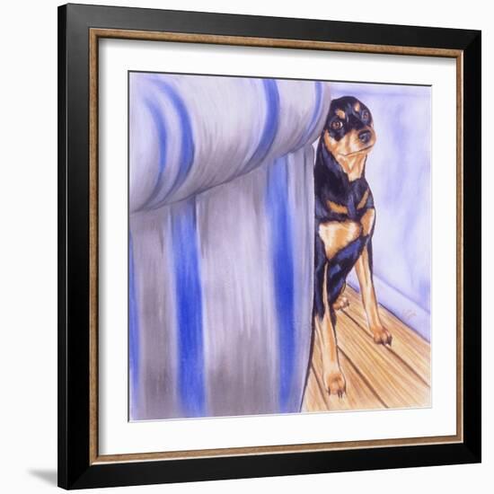 Honest, the Cat Did It!-Barbara Keith-Framed Giclee Print