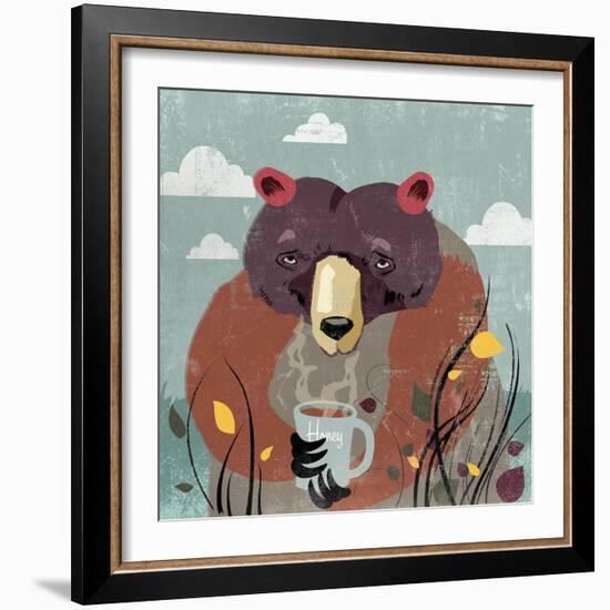 Honey bear-Anna Polanski-Framed Art Print