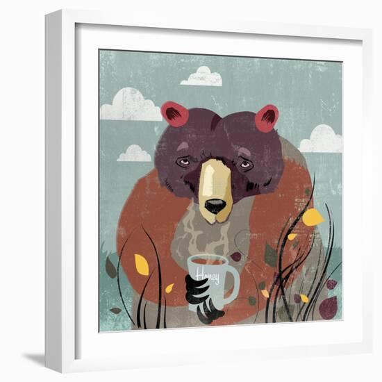 Honey bear-Anna Polanski-Framed Art Print