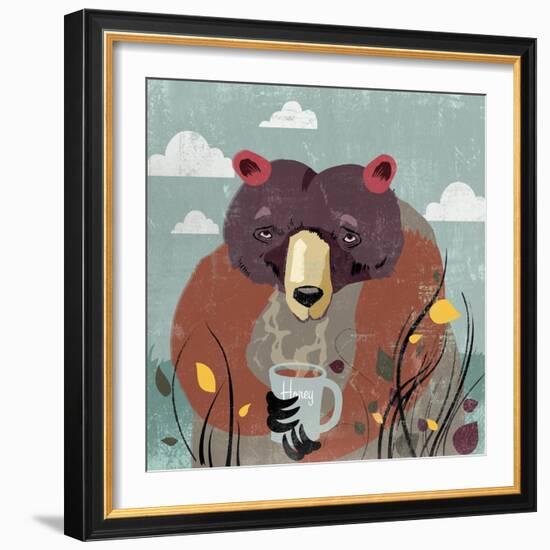 Honey bear-Anna Polanski-Framed Art Print