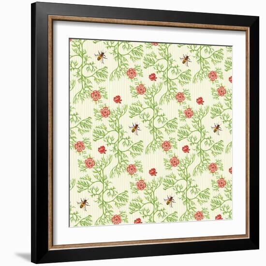 Honey Bee Floral, 2017-Andrew Watson-Framed Giclee Print