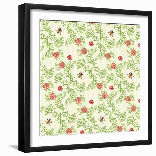 Honey Bee Floral, 2017-Andrew Watson-Framed Giclee Print