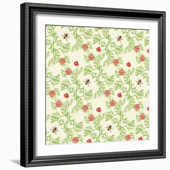 Honey Bee Floral, 2017-Andrew Watson-Framed Premium Giclee Print