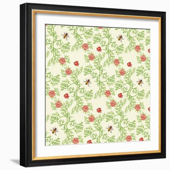 Honey Bee Floral, 2017-Andrew Watson-Framed Premium Giclee Print