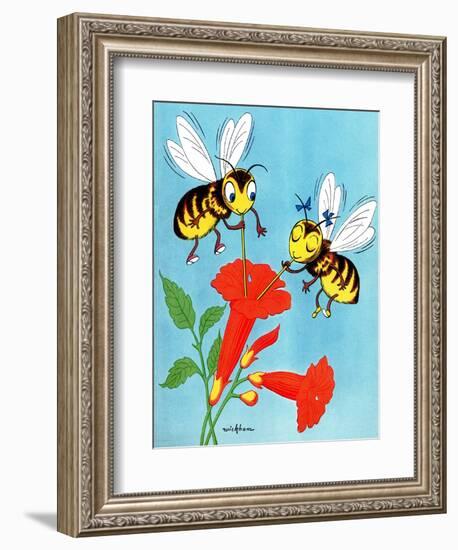 Honey Bee's Delight - Jack and Jill, August 1954-Wilmer Wickham-Framed Giclee Print