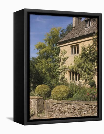 Honey Coloured Stone House, Upper Slaughter, the Cotswolds, Gloucestershire, England-David Hughes-Framed Premier Image Canvas