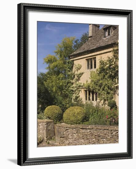 Honey Coloured Stone House, Upper Slaughter, the Cotswolds, Gloucestershire, England-David Hughes-Framed Photographic Print