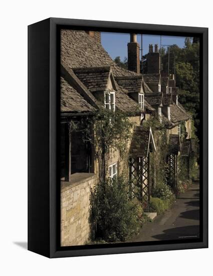 Honey Coloured Terraced Cottages, Winchcombe, the Cotswolds, Gloucestershire, England-David Hughes-Framed Premier Image Canvas