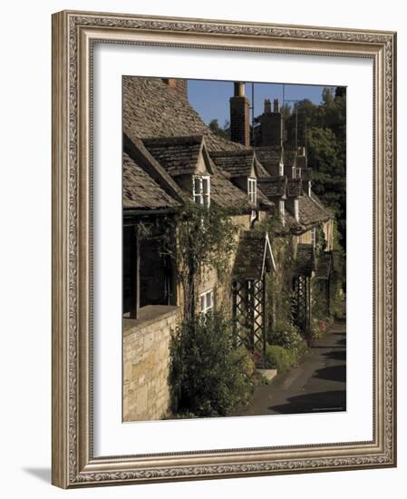 Honey Coloured Terraced Cottages, Winchcombe, the Cotswolds, Gloucestershire, England-David Hughes-Framed Photographic Print