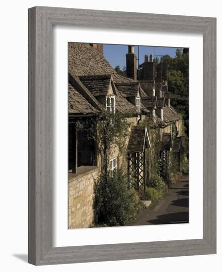 Honey Coloured Terraced Cottages, Winchcombe, the Cotswolds, Gloucestershire, England-David Hughes-Framed Photographic Print