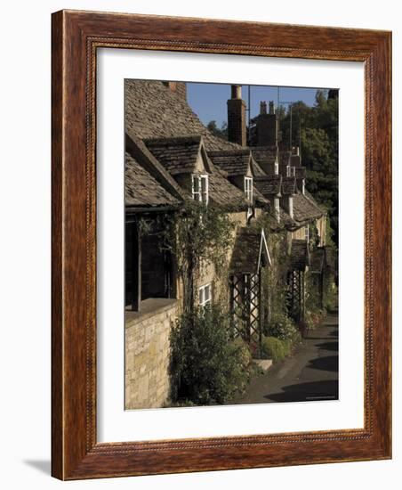 Honey Coloured Terraced Cottages, Winchcombe, the Cotswolds, Gloucestershire, England-David Hughes-Framed Photographic Print