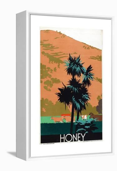 Honey, from the Series 'Buy New Zealand Produce'-Frank Newbould-Framed Premier Image Canvas