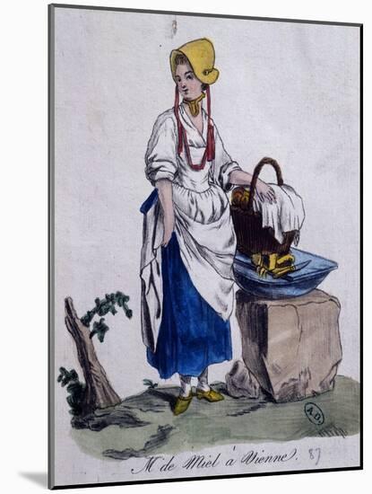 Honey Seller in Vienna, 1787, Austria, 18th Century-null-Mounted Giclee Print