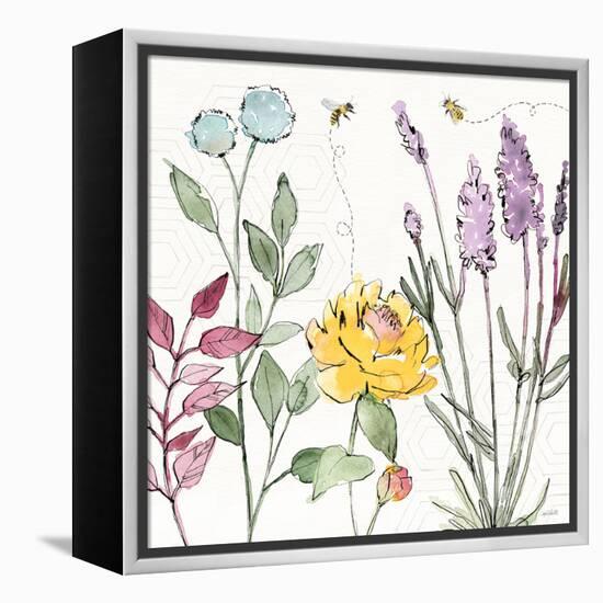 Honeybee Blossoms II-Anne Tavoletti-Framed Stretched Canvas