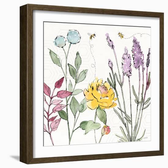 Honeybee Blossoms II-Anne Tavoletti-Framed Art Print