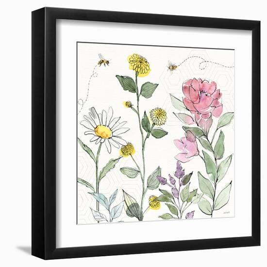 Honeybee Blossoms III-Anne Tavoletti-Framed Art Print