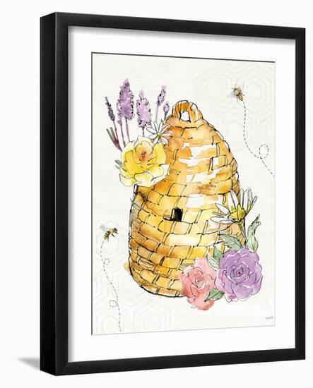 Honeybee Blossoms VII-Anne Tavoletti-Framed Art Print