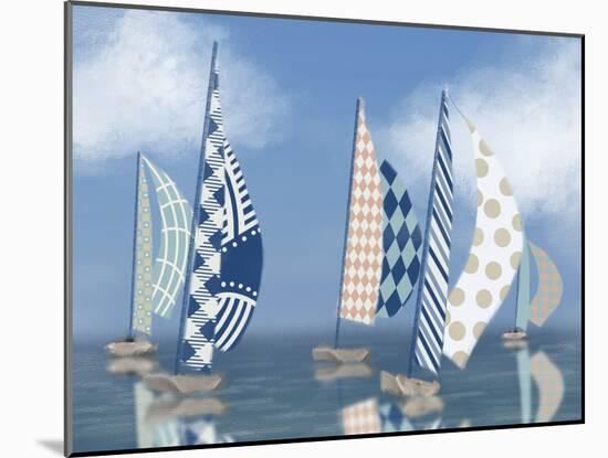 Honeybloom Coastal Sailboats-Matthew Piotrowicz-Mounted Art Print