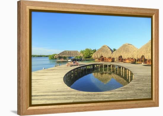 Honeymoon Couple, Saint Georges Caye Resort, Belize, Central Americ-Stuart Westmorland-Framed Premier Image Canvas