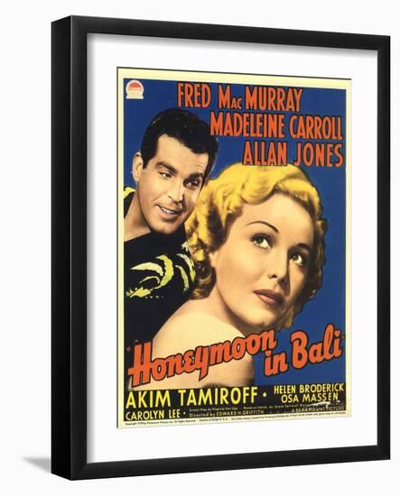 Honeymoon in Bali, Fred MacMurray, Madeleine Carroll, 1939-null-Framed Art Print