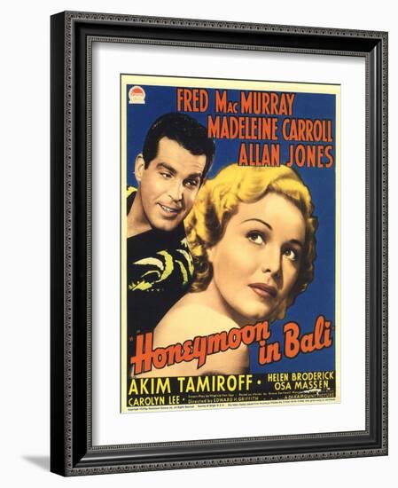 Honeymoon in Bali, Fred MacMurray, Madeleine Carroll, 1939-null-Framed Art Print