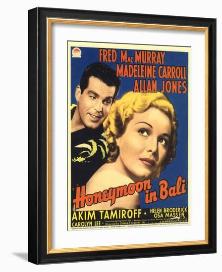 Honeymoon in Bali, Fred MacMurray, Madeleine Carroll, 1939-null-Framed Art Print