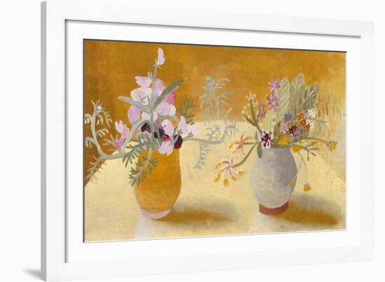 Honeysuckle and Sweet Peas-Winifred Nicholson-Framed Giclee Print