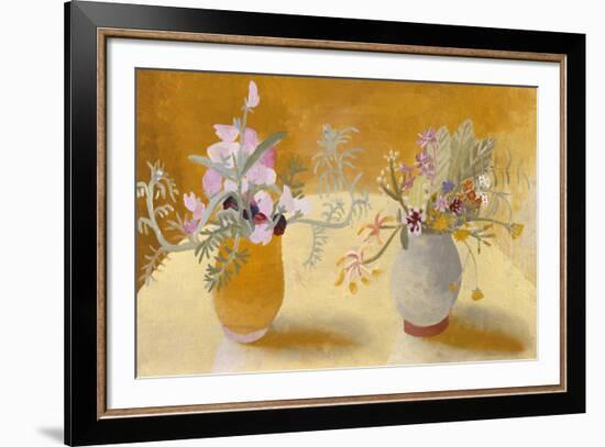 Honeysuckle and Sweet Peas-Winifred Nicholson-Framed Giclee Print