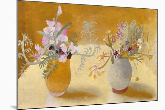 Honeysuckle and Sweet Peas-Winifred Nicholson-Mounted Giclee Print