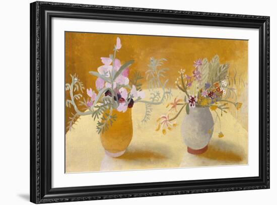 Honeysuckle and Sweet Peas-Winifred Nicholson-Framed Giclee Print