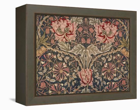 Honeysuckle Furnishing Fabric, Printed Linen, England, 1876-William Morris-Framed Premier Image Canvas