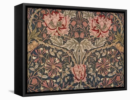 Honeysuckle Furnishing Fabric, Printed Linen, England, 1876-William Morris-Framed Premier Image Canvas