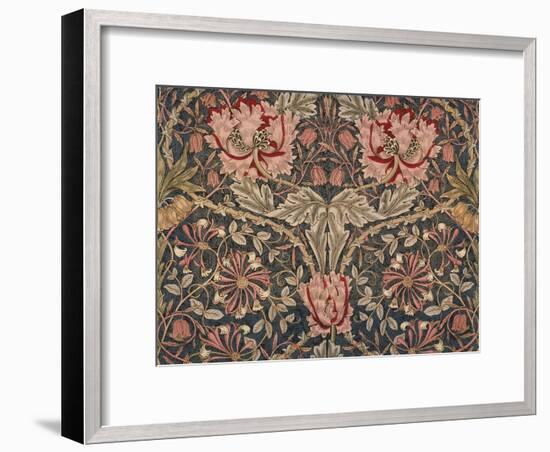 Honeysuckle Furnishing Fabric, Printed Linen, England, 1876-William Morris-Framed Premium Giclee Print